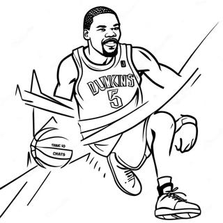 Pagina Para Colorir De Kevin Durant Enterrando Uma Cesta De Basquete 21453-19773