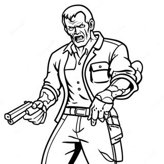 Pagina Para Colorir De Cacador De Zumbis De Resident Evil 21463-19782