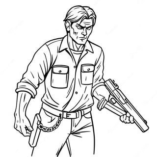 Pagina Para Colorir De Cacador De Zumbis De Resident Evil 21463-19783