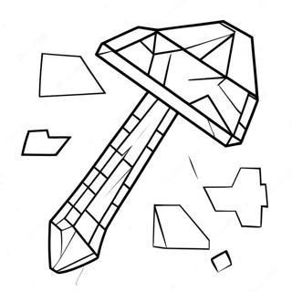 Pagina Para Colorir De Picareta De Diamante Do Minecraft 21493-19808