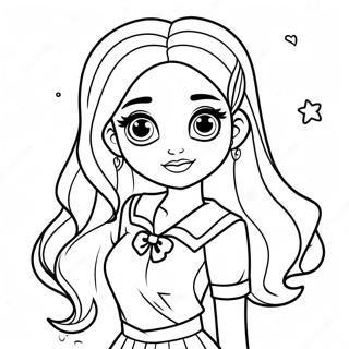 Pagina Para Colorir Da Bella Do Rainbow High Em Traje Estiloso 21503-19815