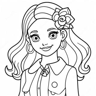 Pagina Para Colorir Da Bella Do Rainbow High Em Traje Estiloso 21503-19816