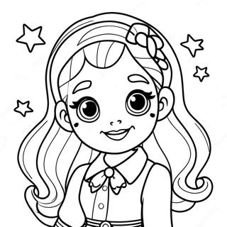 Pagina Para Colorir Da Bella Do Rainbow High Em Traje Estiloso 21503-19957