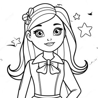 Pagina Para Colorir Da Bella Do Rainbow High Em Traje Estiloso 21503-19960