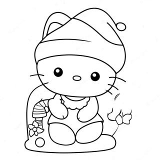 Pagina Para Colorir Da Hello Kitty Festiva Com Chapeu De Papai Noel 21523-19832