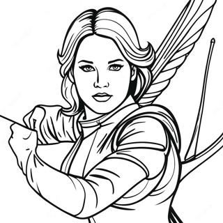 Pagina Para Colorir Da Katniss Everdeen Em Acao 21563-19861