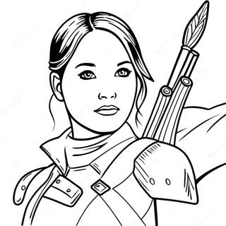 Pagina Para Colorir Da Katniss Everdeen Em Acao 21563-19862