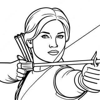 Pagina Para Colorir Da Katniss Everdeen Em Acao 21563-19863