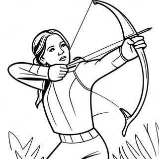 Pagina Para Colorir Da Katniss Everdeen Em Acao 21563-20005