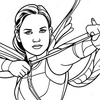 Pagina Para Colorir Da Katniss Everdeen Em Acao 21563-20006