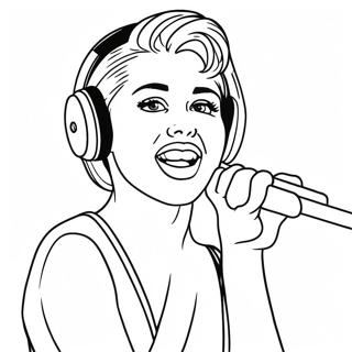 Pagina Para Colorir Da Miley Cyrus Cantando No Palco 21613-19903