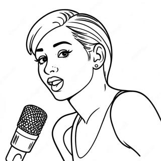 Pagina Para Colorir Da Miley Cyrus Cantando No Palco 21613-20045