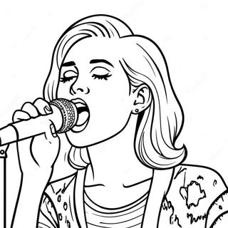 Pagina Para Colorir Da Miley Cyrus Cantando No Palco 21613-20046