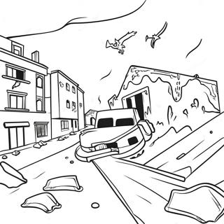 Pagina Para Colorir Cena De Terremoto Destrutivo 21653-20079