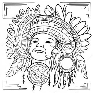 Pagina Para Colorir Dos Simbolos Culturais Dos Povos Indigenas 21713-20127