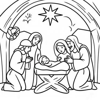 Pagina Para Colorir Cena Festiva De Natal 21803-20199