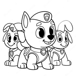 Paw Patrol Páscoa Páginas Para Colorir