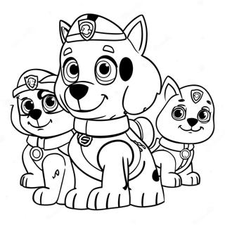 Pagina Para Colorir De Pascoa Com Personagens Encantadores Da Patrulha Canina 21873-20253