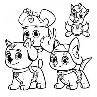 Pagina Para Colorir De Pascoa Com Personagens Encantadores Da Patrulha Canina 21873-20254