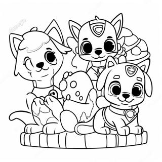 Pagina Para Colorir De Pascoa Com Personagens Encantadores Da Patrulha Canina 21873-20256