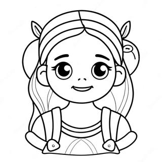 Pagina Para Colorir Menina Fofa Facil 22073-20402