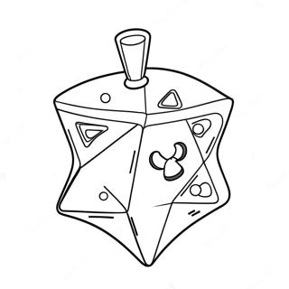 Pagina Para Colorir Dreidel Colorido Com Estrelas 22104-20431