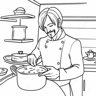 Sanji Cozinhando Refeicoes Deliciosas Pagina Para Colorir 22154-20469