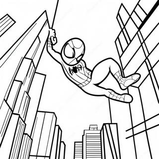 Homem Aranha Balancando Pela Cidade Pagina Para Colorir 22204-20510