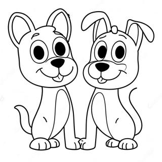 Pagina Para Colorir Do Duo Brincalhao De Gato E Cachorro 22234-20535