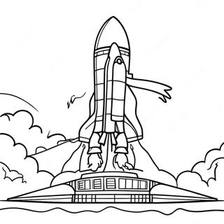 Pagina Para Colorir Do Lancamento Do Onibus Espacial No Ceu 22313-20596