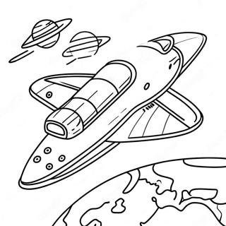 Pagina Para Colorir Do Onibus Espacial Colorido Orbitando A Terra 22314-20599