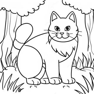 Pagina Para Colorir De Gato Guerreiro Realista Feroz Na Floresta 22404-20671