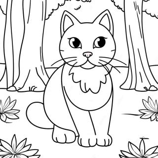 Pagina Para Colorir De Gato Guerreiro Realista Feroz Na Floresta 22404-20672