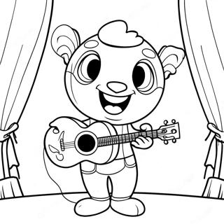 Pagina Para Colorir Do Buster Moon Cantando No Palco 2242-1840