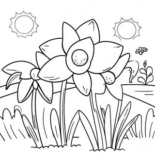 Pagina Para Colorir De Jardim De Narcisos Bonitos 22474-20725