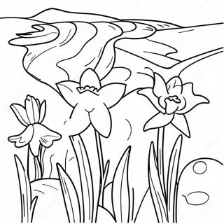 Pagina Para Colorir De Jardim De Narcisos Bonitos 22474-20726