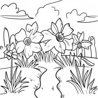 Pagina Para Colorir De Jardim De Narcisos Bonitos 22474-20727