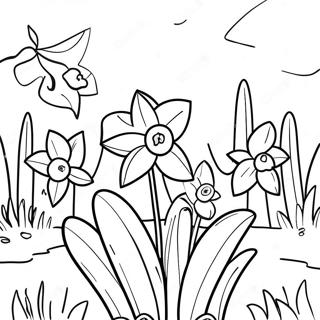 Pagina Para Colorir De Jardim De Narcisos Bonitos 22474-20728