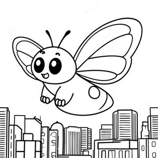 Pagina Para Colorir De Mothra Voando Sobre A Cidade 22584-20814