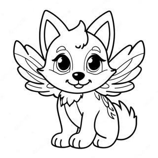 Pagina Para Colorir De Bebe Lobo Com Asas 22603-20826