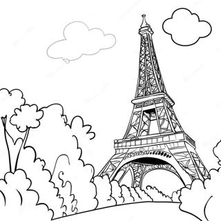 Pagina Para Colorir Da Torre Eiffel Em Paris 22614-20839