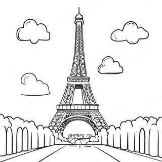 Pagina Para Colorir Da Torre Eiffel Em Paris 22614-20840