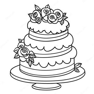 Pagina Para Colorir Do Bolo De Casamento De Tres Andares 22634-20853