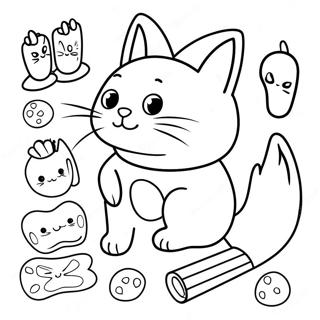 Pagina Para Colorir Dos Personagens De Gato Fofo Da Casa De Bonecas Da Gabby 22644-20862