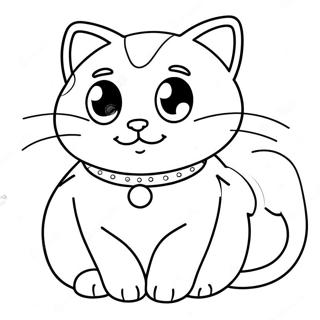 Pagina Para Colorir Dos Personagens De Gato Fofo Da Casa De Bonecas Da Gabby 22644-20863