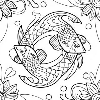 Pagina Para Colorir Do Signo Do Zodiaco Peixes 22723-20924