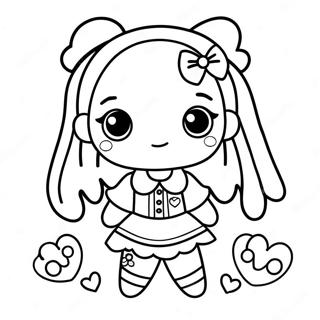 Pagina Para Colorir Da Menina Kawaii 2281-1868