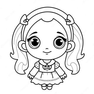 Pagina Para Colorir Da Menina Kawaii Com Olhos Grandes 2282-1872