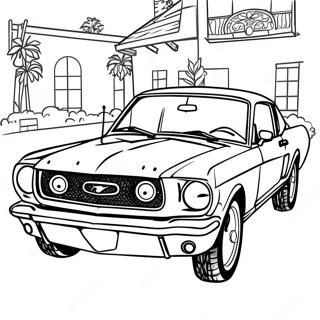 Pagina Para Colorir Carro Classico Ford Mustang 22873-21034