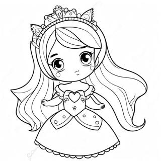 Pagina Para Colorir Princesa De Anime Com Vestido Brilhante 22884-21048